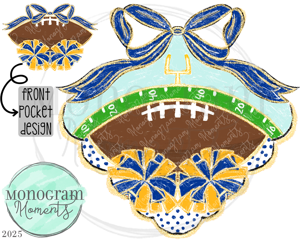 Classy Football- Blue & Gold