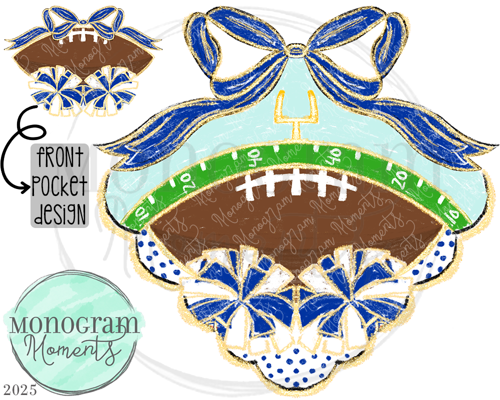 Classy Football- Blue & White (KY)