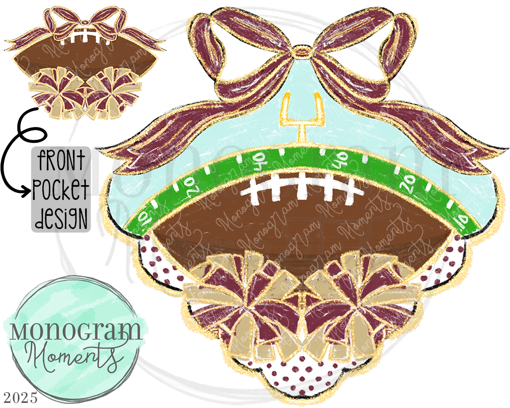 Classy Football- Garnet & Gold