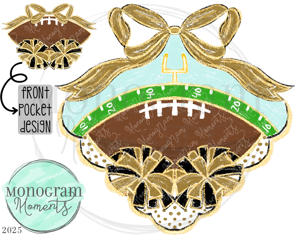 Classy Football- Gold & Black