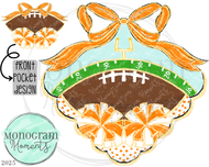 Classy Football- Orange & White
