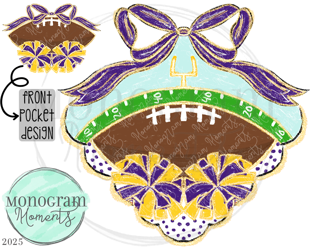Classy Football- Purple & Gold