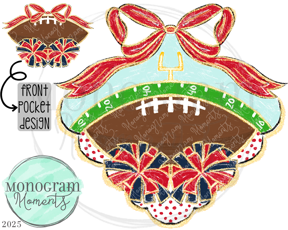 Classy Football- Red & Navy