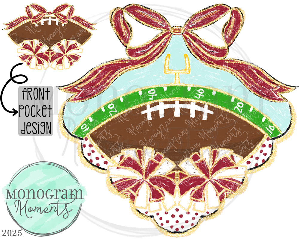 Classy Football- Red & White