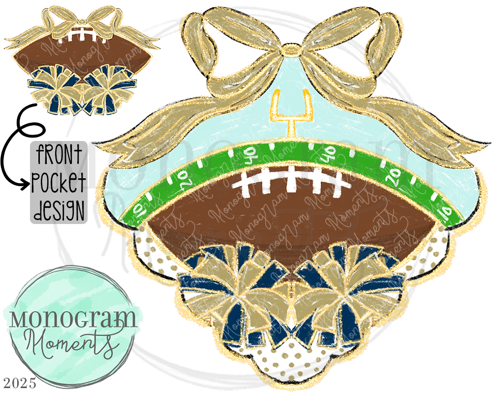 Classy Football- Tech Gold & Blue