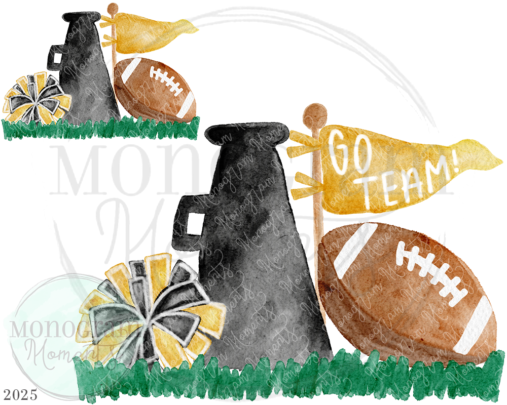 Girl's Football Team- Black & Yellow Gold