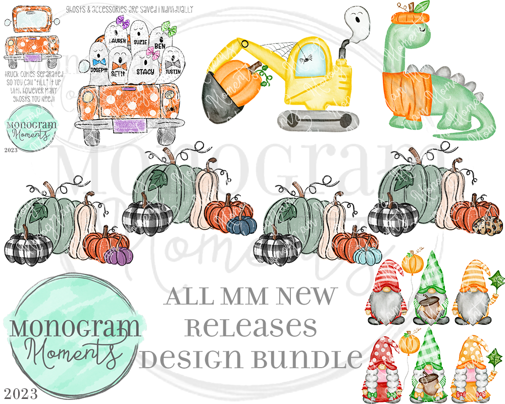 New Release Bundle 7/25/23 - Save 50% - 9 Total Designs