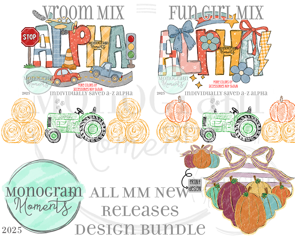 New Release Bundle 08/7/25 - Save 50%- 5 Total Designs