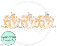 Scribble Pumpkin Trio
