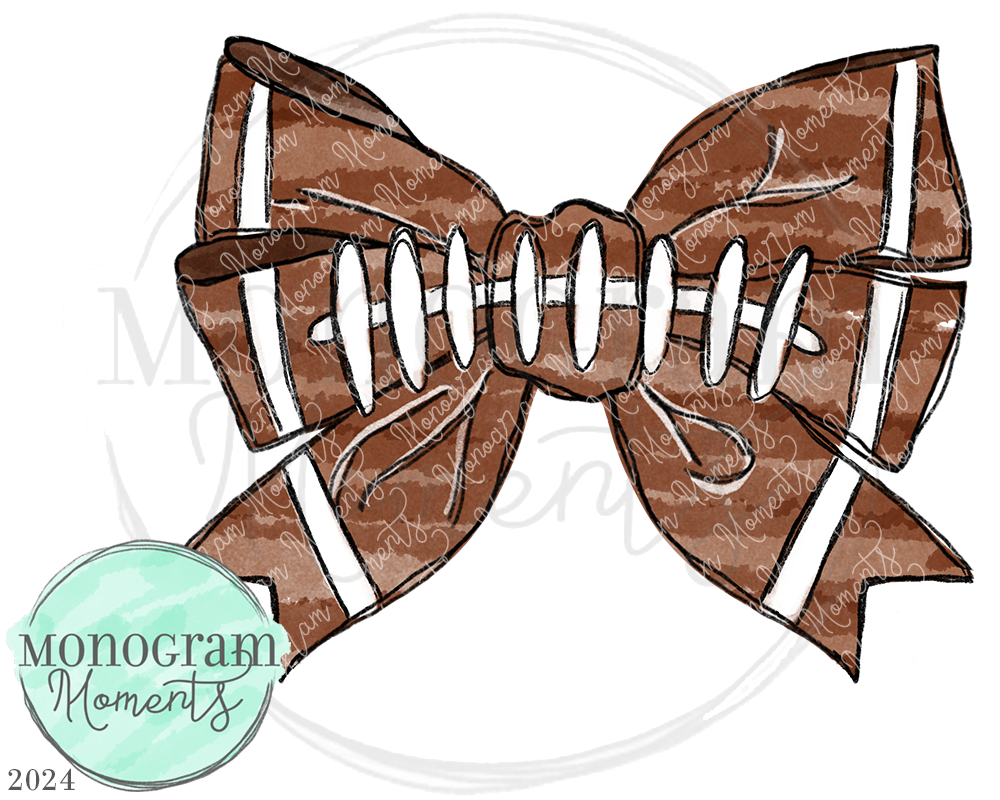 Football Bow-Single Lace