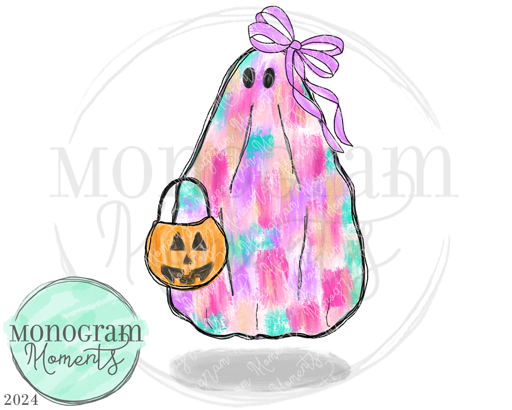 Colorful Ink Ghost Girl's Colorful Ghost – Monogram Moments