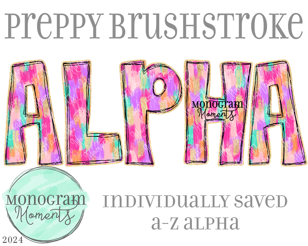 Preppy Brushstroke Alpha