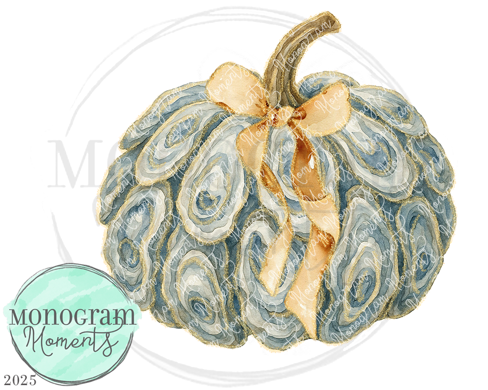 Oyster Pumpkin-Gold Bow