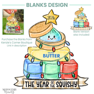 Boy's Squishy Tree Ornament Design - Tie Dye