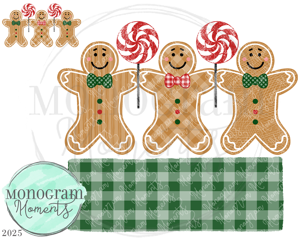 Gingerbread Lollipop Trio