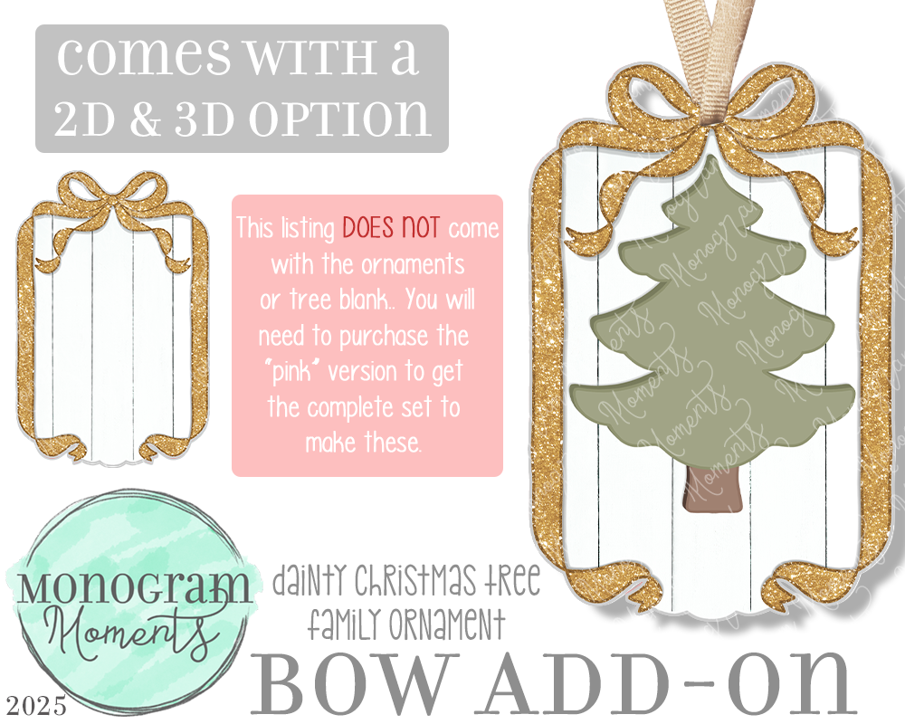 Gold Glitter Bow - Add-On Only