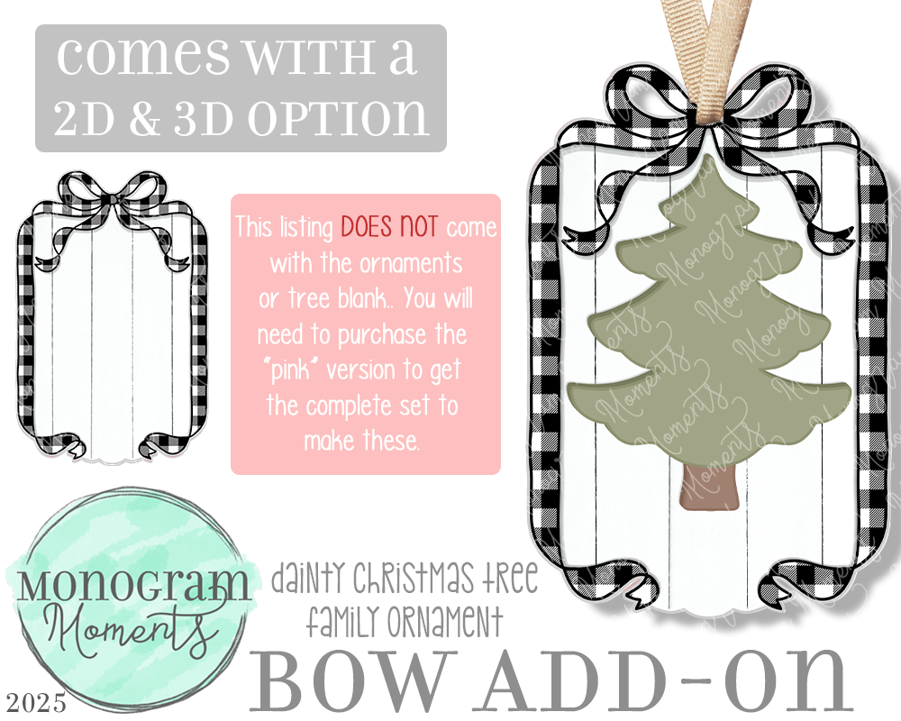 Plaid Bow - Add-On Only