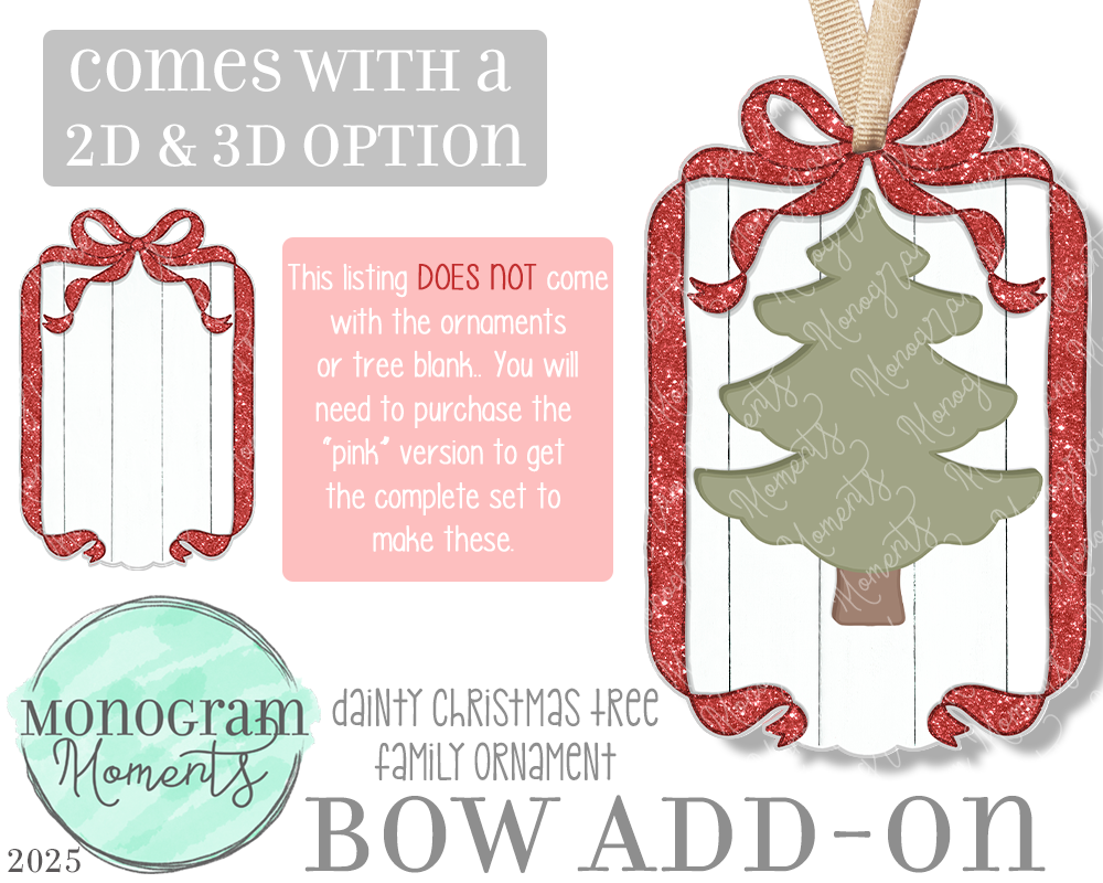 Red Glitter Bow - Add-On Only