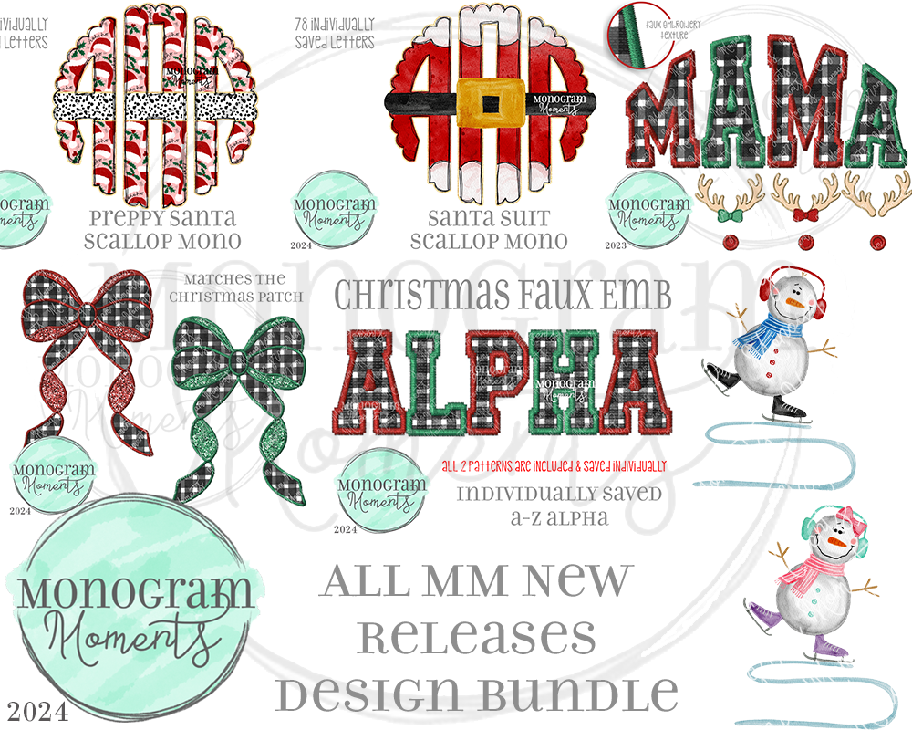 New Release Bundle 11/19/24 - Save 50% - 8 Total Designs