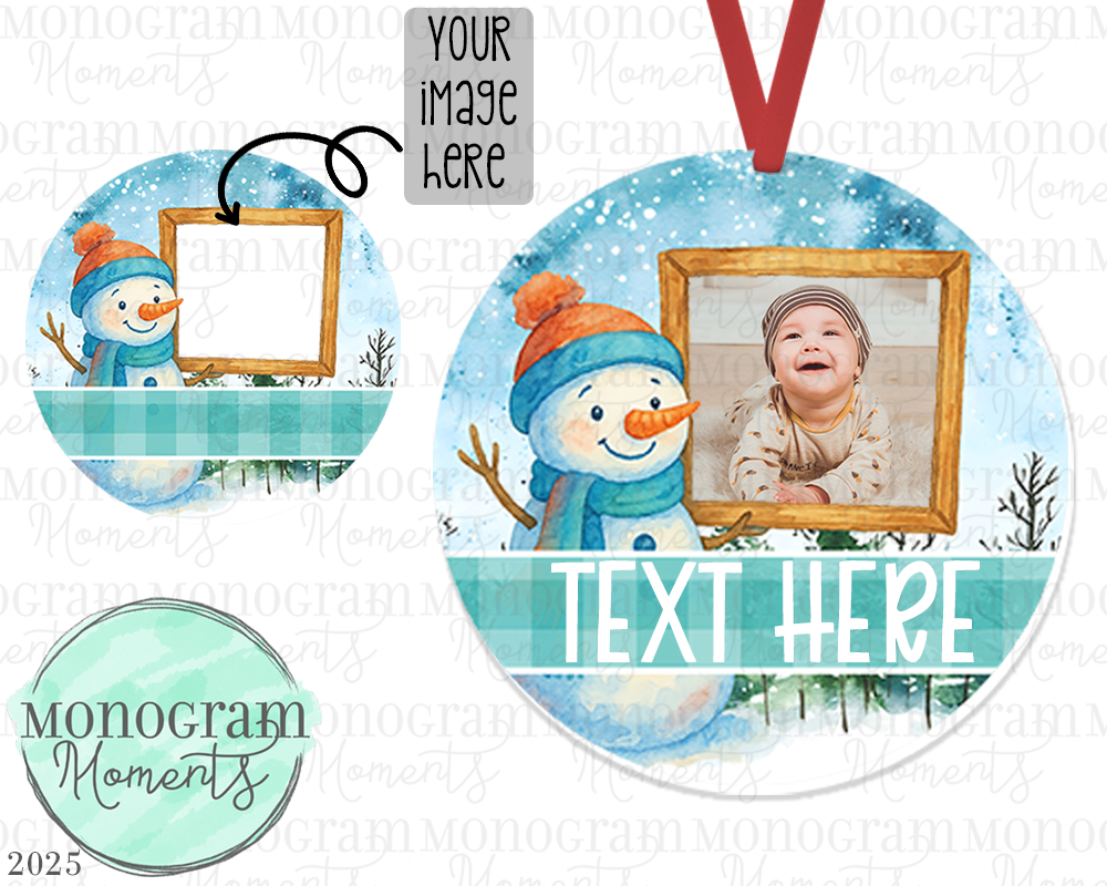 Snowman Picture Ornament - Blanks Design