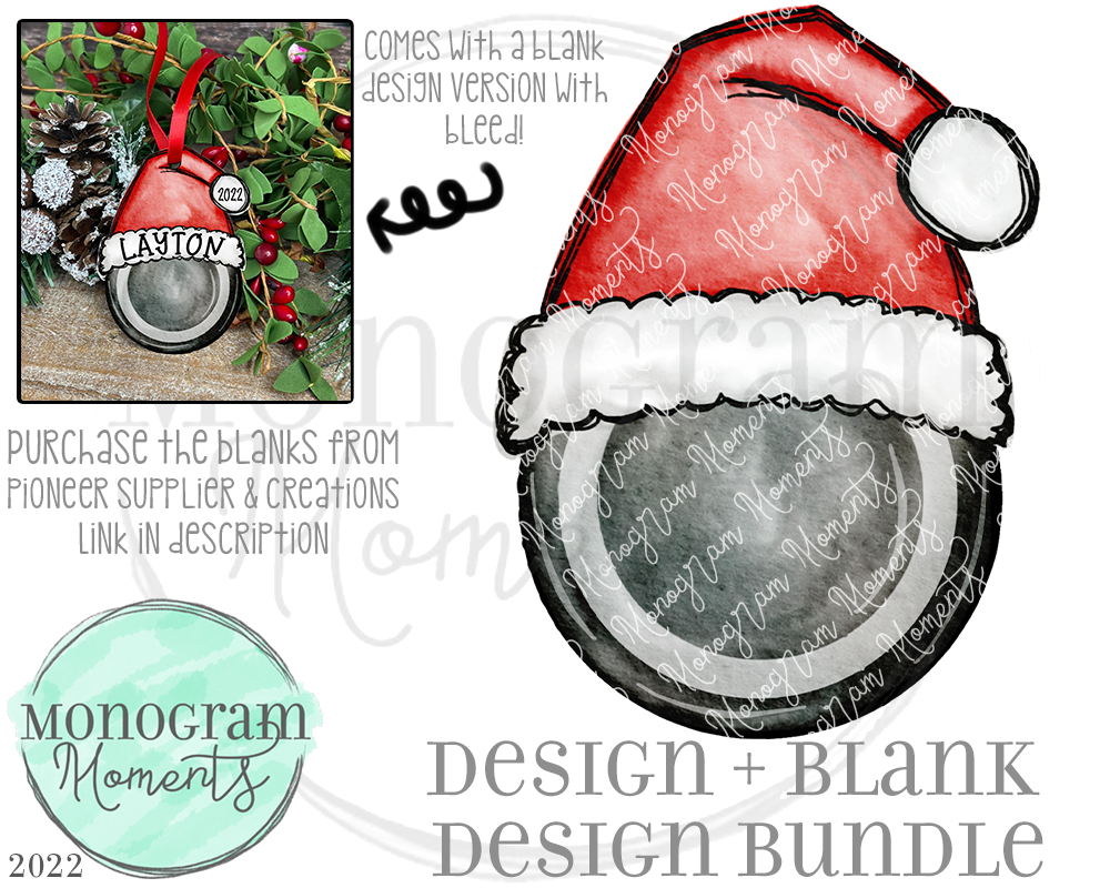 Santa Hat Hockey Puck