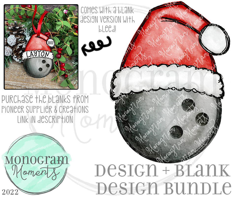 Santa Hat Bowling Ball