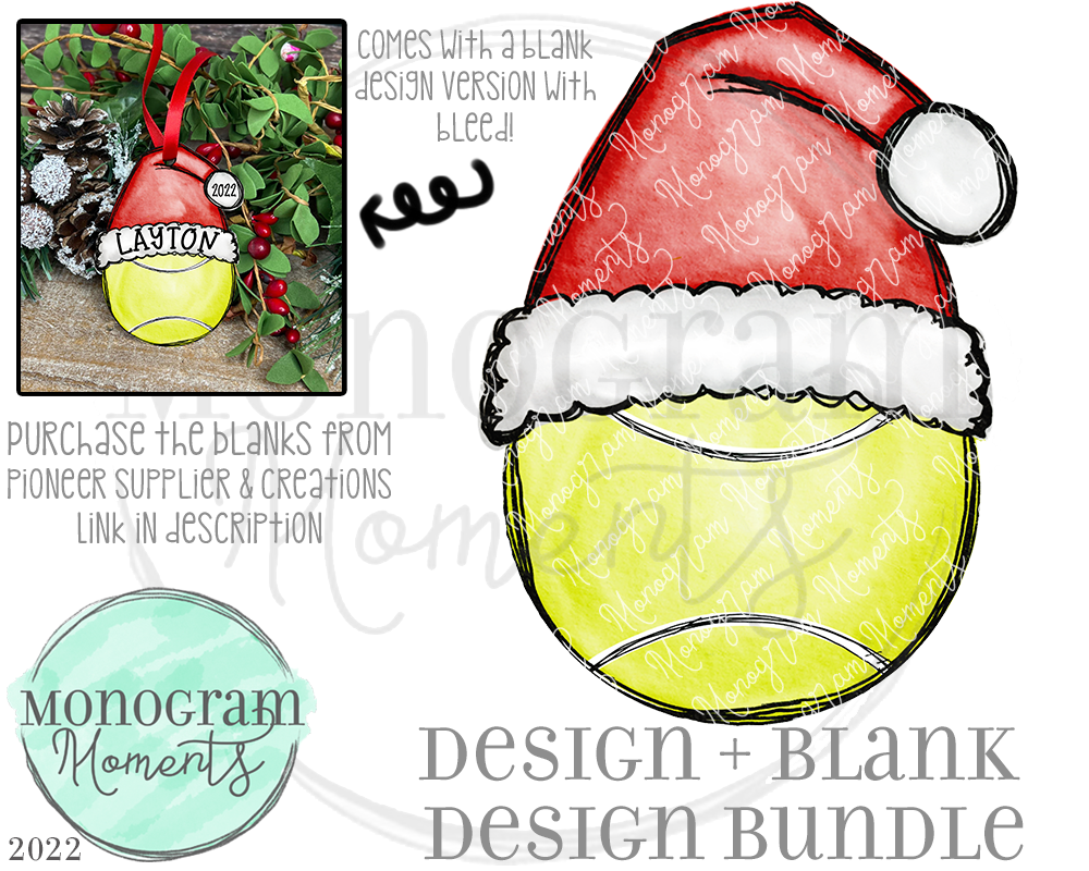 Santa Hat Tennis Ball