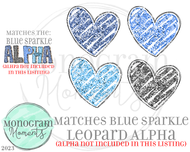 Boy's Matching Sparkle Hearts