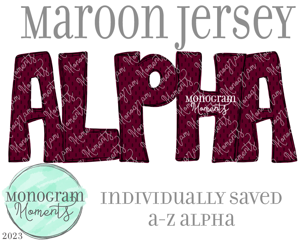 Maroon Jersey Alpha