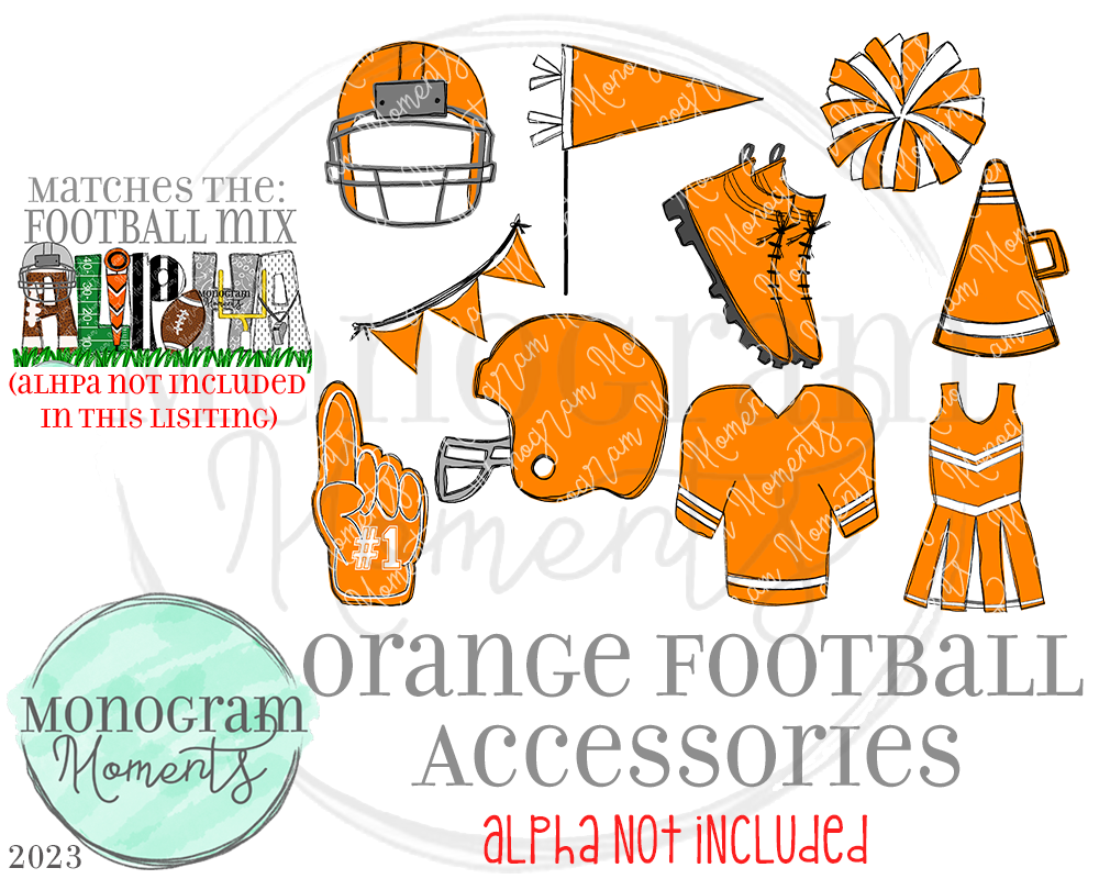 Orange Football Accessories