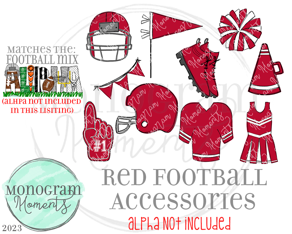 Red Football Accessories