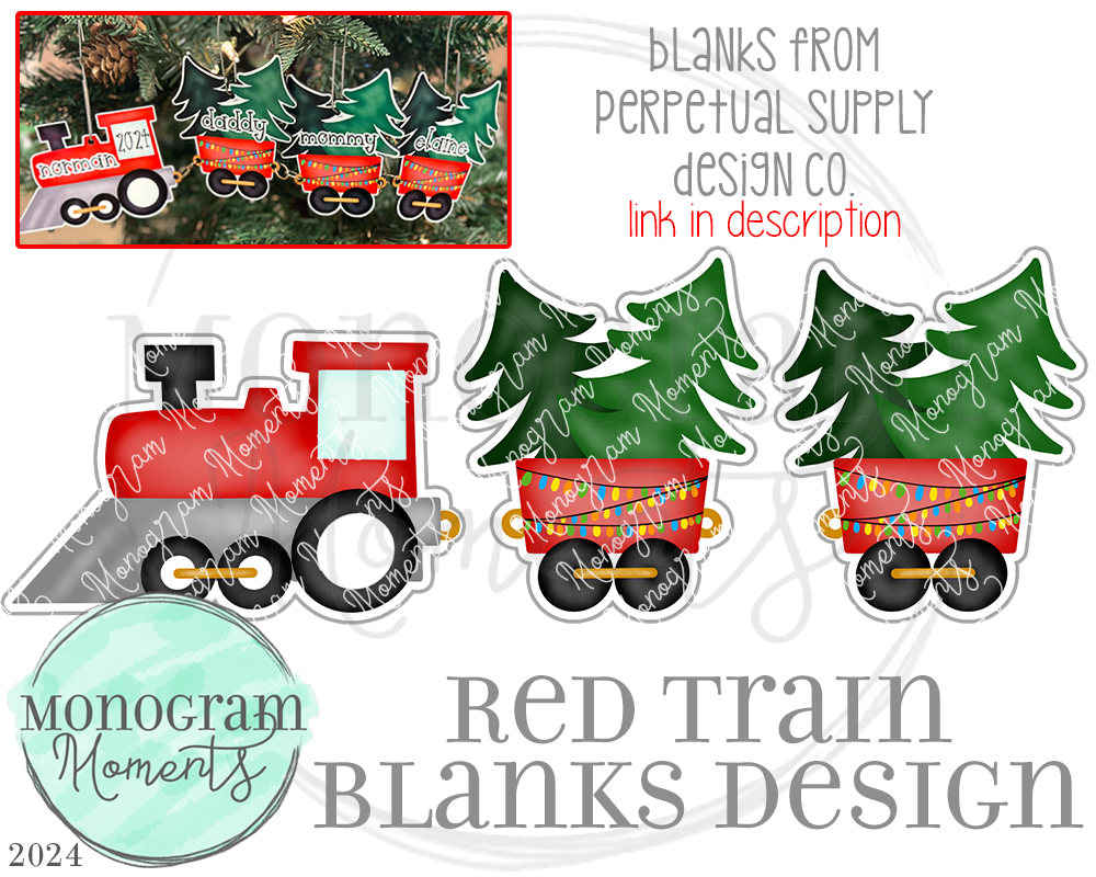 Red Train Blanks Design