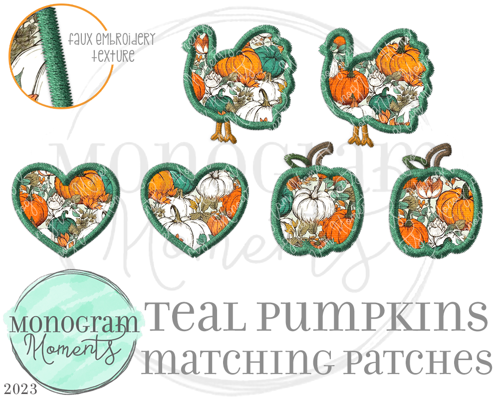 Teal Pumpkins Matching Patches