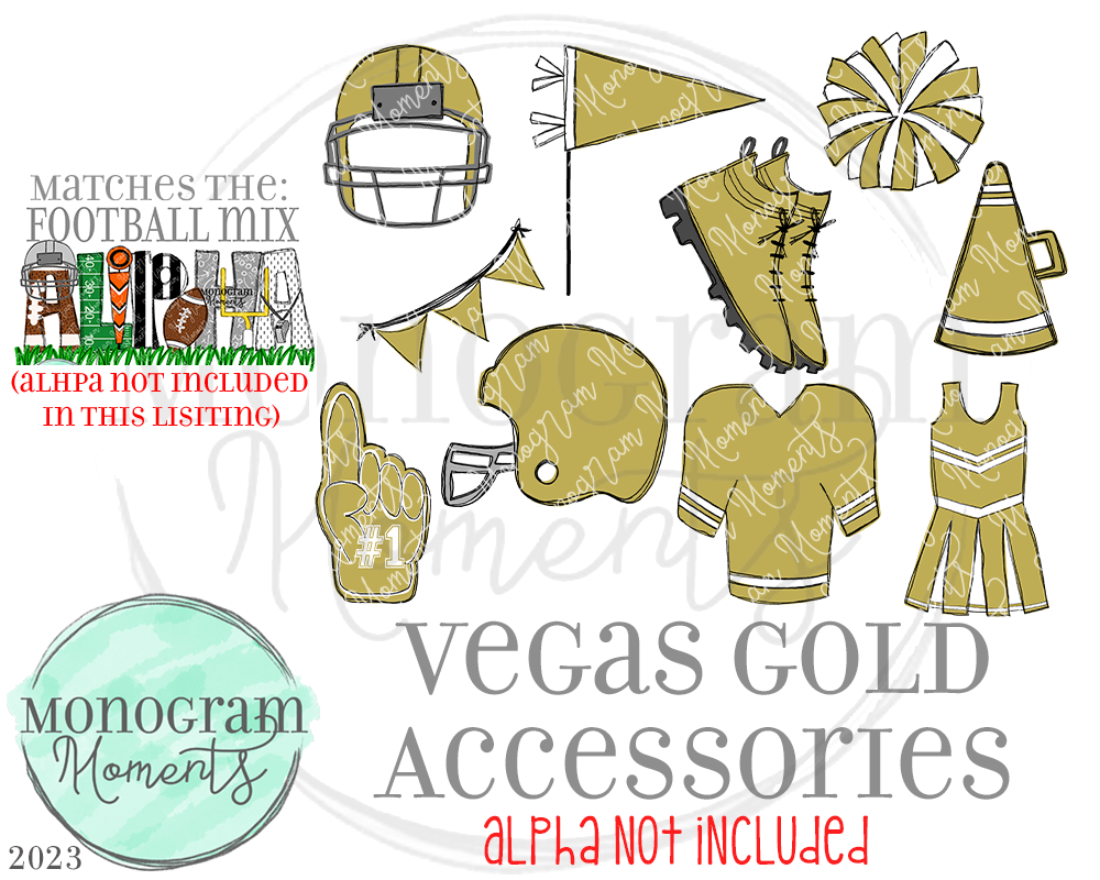 Vegas Gold Football Accessories