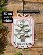 Load image into Gallery viewer, Dainty Christmas Tree Family Ornament - Blanks Design
