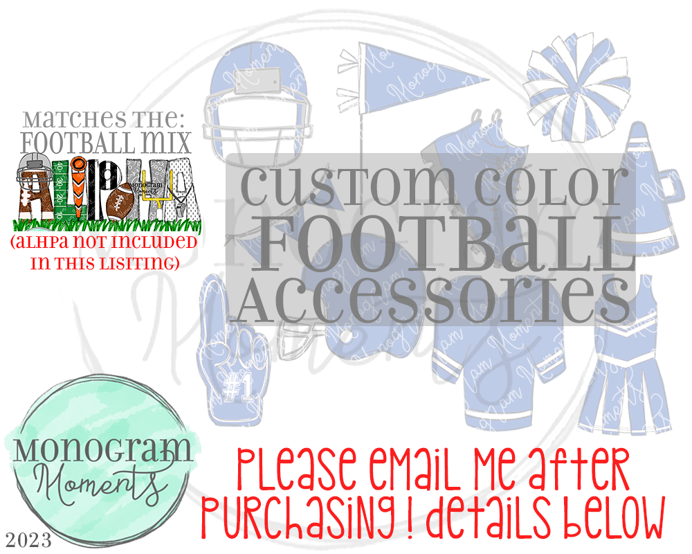 Custom Color Football Accessories