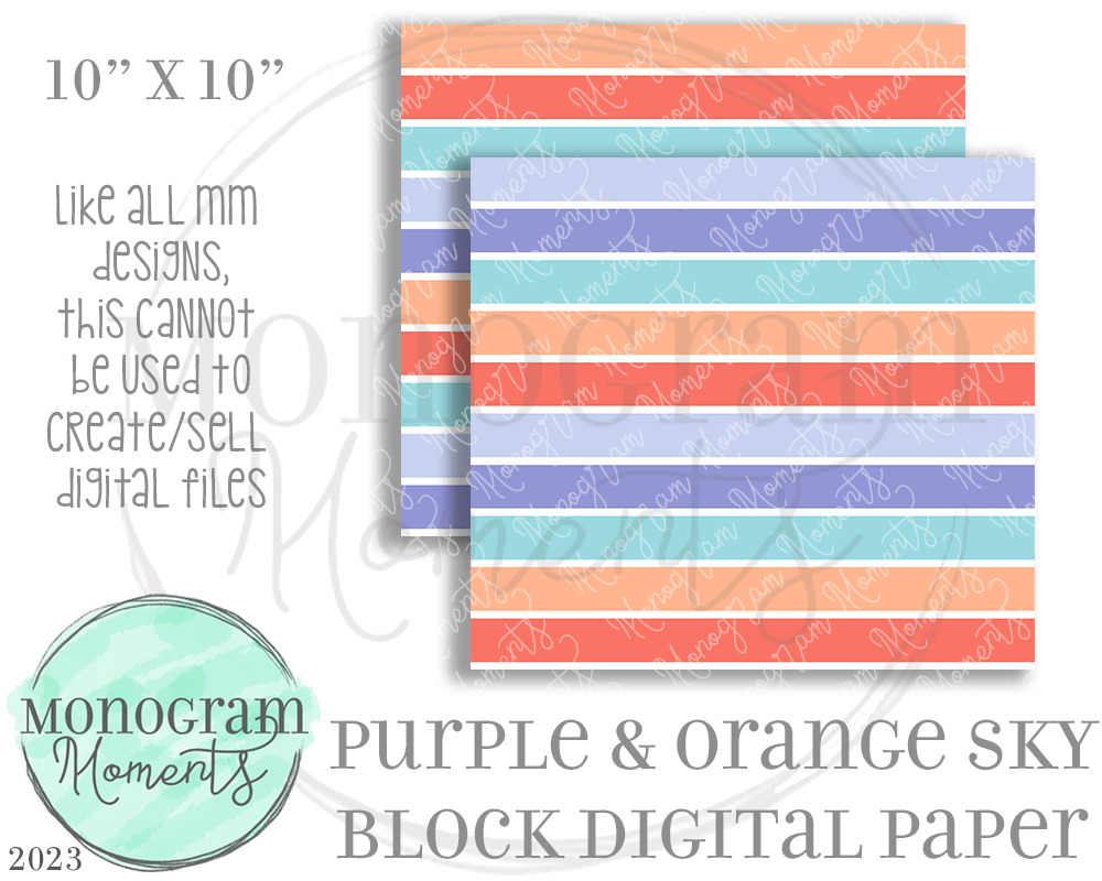Purple & Orange Sky Block DP