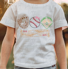Load image into Gallery viewer, Girl&#39;s Scribble Baseball
