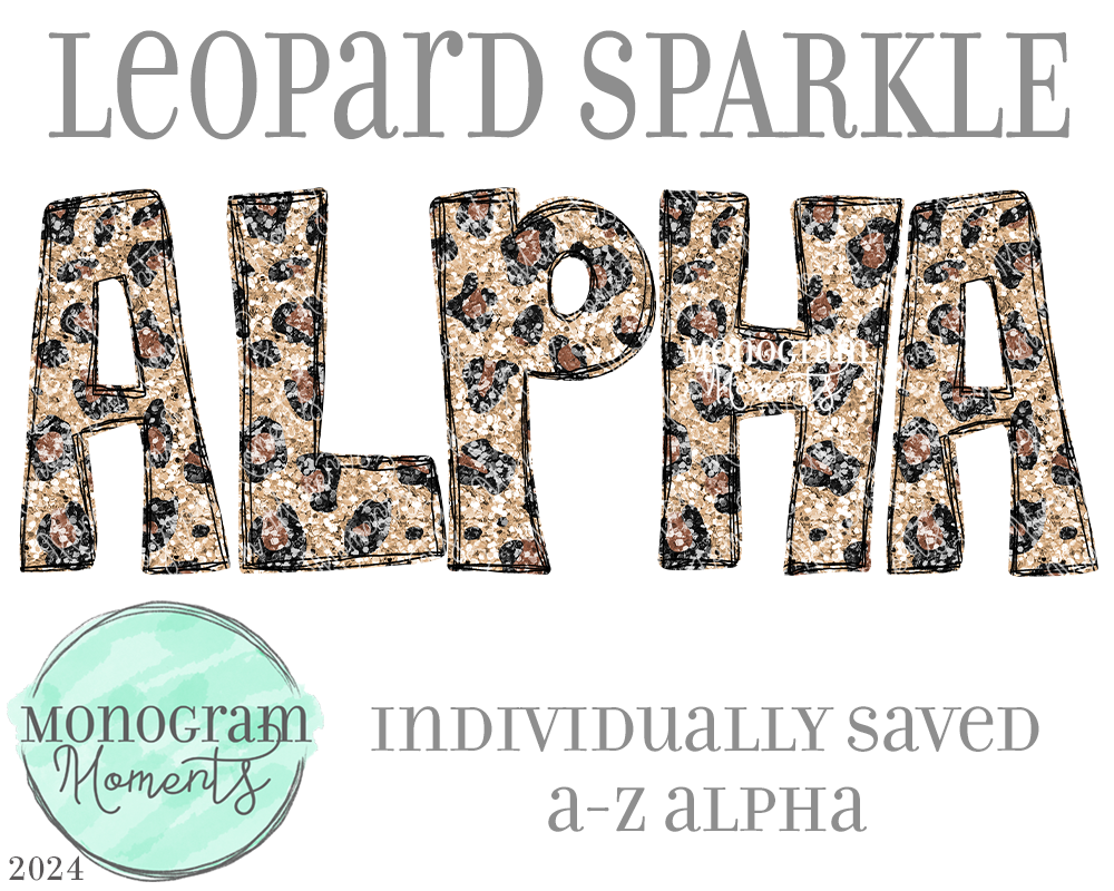 Leopard Sparkle Alpha – Monogram Moments