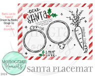 Santa Placemat - Outlines