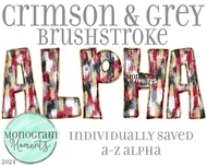 Crimson & Gray Brushstroke Alpha