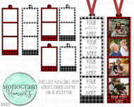 Buffalo Plaid Photo Strip Ornament - Blanks Design