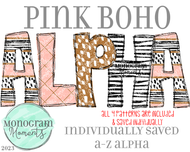 Pink Boho Alpha
