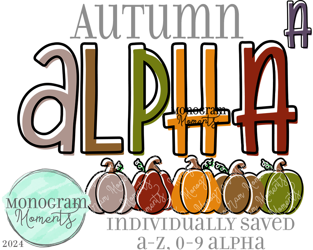 Autumn Alpha – Monogram Moments