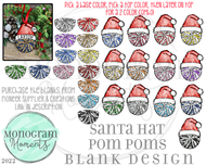Santa Hat Pom Pom Blank Designs