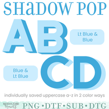 Load image into Gallery viewer, Shadow Pop-Lt Blue &amp; Blue
