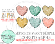 Sweet Floral Matching Hearts