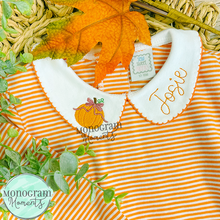 Load image into Gallery viewer, Pumpkin with Bow - MINI FILL EMBROIDERY
