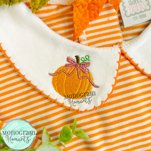 Load image into Gallery viewer, Pumpkin with Bow - MINI FILL EMBROIDERY
