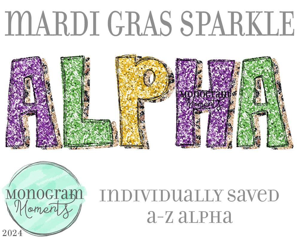 Mardi Gras Sparkle Alpha